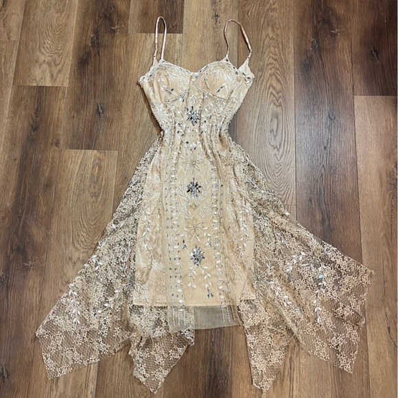 Vintage Y2K Beaded Dress Vintage Sue Wong Dress Vintage Lace Fairy Prom Wedding - Picture 9 of 17